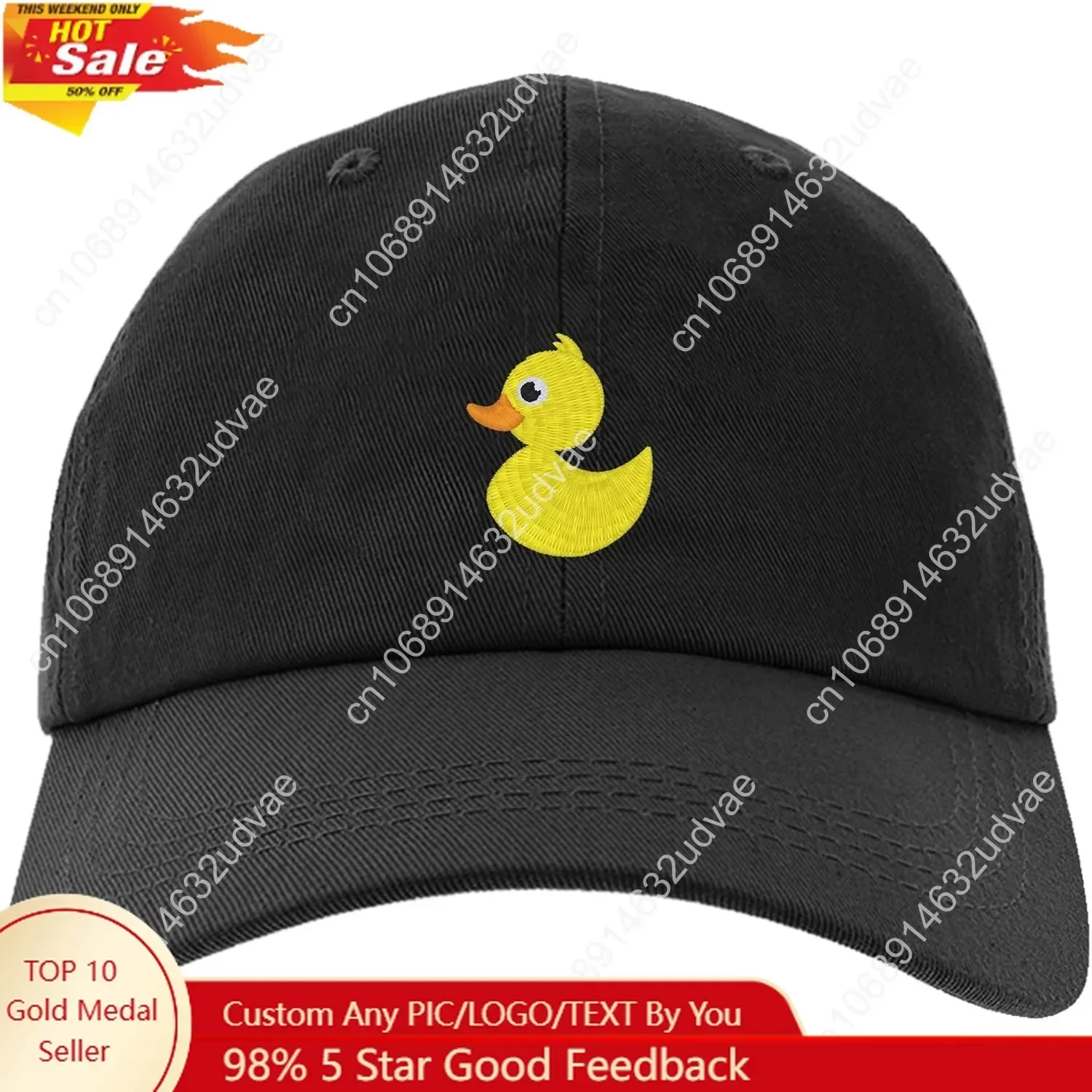 

Embroidered Rubber Duck Cap for Men and Women, Adjustable Baseball Cap