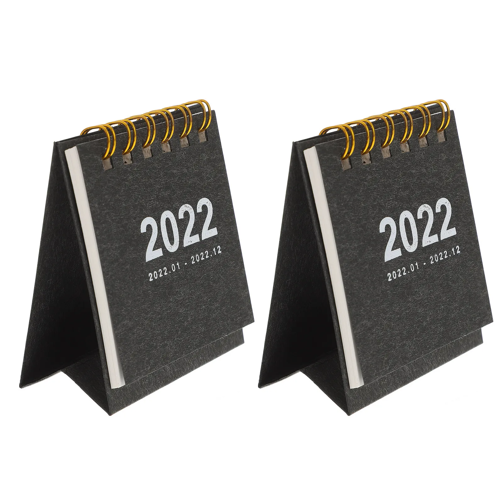 Mini Desk Calendar Set – 2pcs Portable Paper Table Calendar for Home Office Daily Scheduling