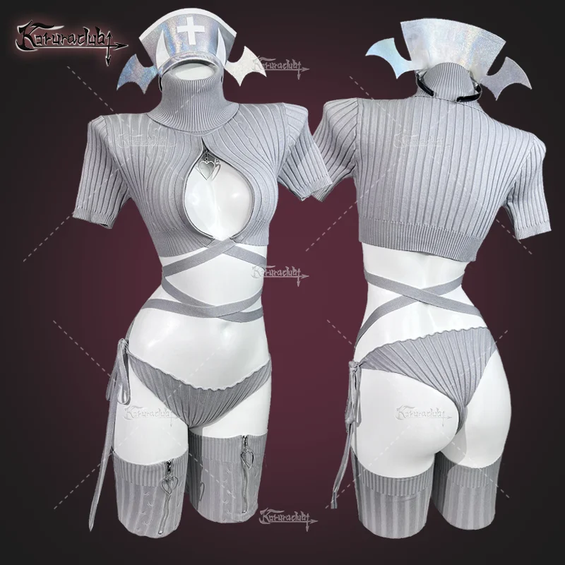 KORURACLUB COSPLAY SWEATER NURSE COSTUME WOMEN SEXY BODYSUIT SOCSK OUTFIT LINGERIE COSTUME