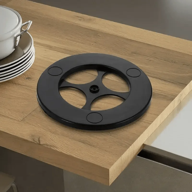 360‑Degree Rotating Lazy Susan Organizer Tray, Anti‑Slip Plastic Storage Tray for Kitchen Bathroom Office