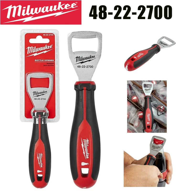 Abridor de Garrafas Profissional Milwaukee 48-22-2700 com Cabo Ergonômico, Abridor de Tampas de Aço Reforçado para Uso Doméstico e em Oficinas