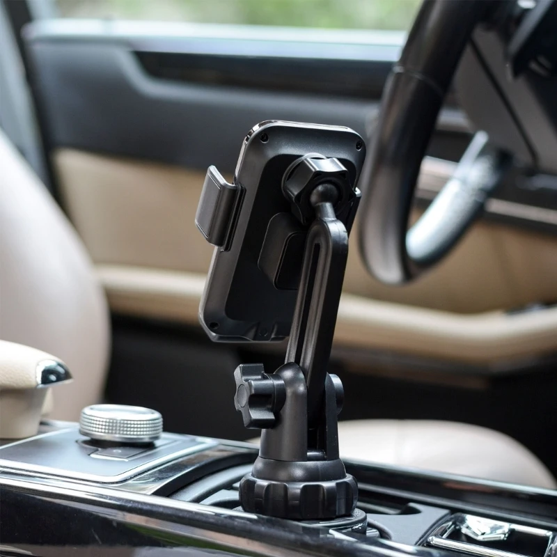 التلقائي لقط سيارة حامل جوّال بلاستيكي حامل الكأس شاحن لاسلكي حامل اكسسوارات السيارات الداخلية العالمي سيارة GPSحامل K1KF