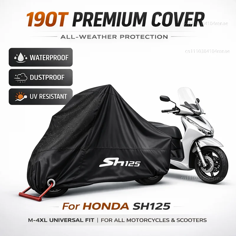 

For HONDA SH125 SH125i SH 125 150i 190T Scooter Cover Waterproof Dustproof UV Protection All Season