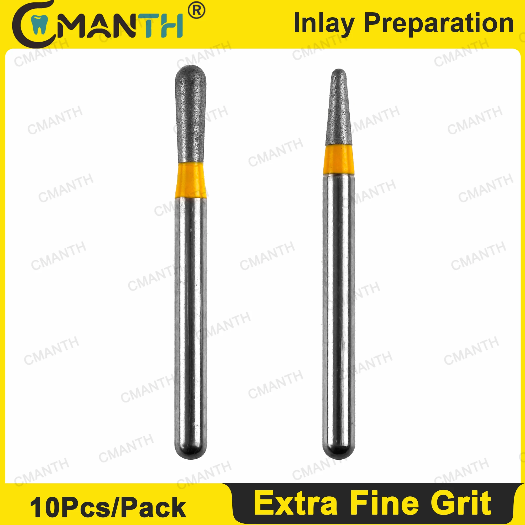 Dental Diamond Burs Drill Dentistry Strawberries Bur FG 1.6mm CR-11EF CR-12EF Inlay Preparation Extra Fine Grit For High Speed