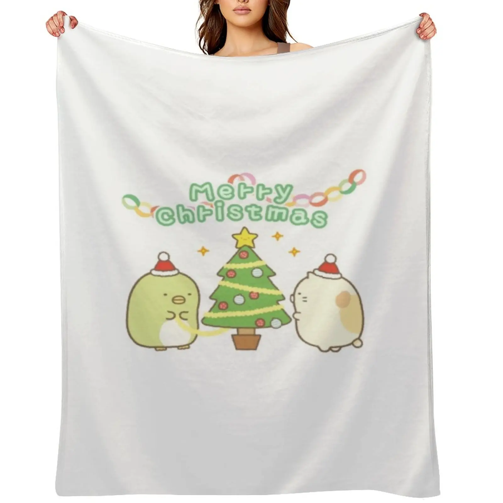 

Sumikko gurashi christmas Throw Blanket Heavy Decorative Sofa bed plaid Bed covers Blankets