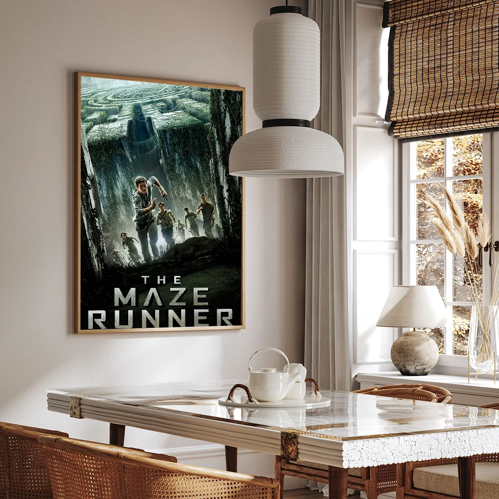 ملصقات لاصقة لفيلم عداء المتاهة ، ملصق ورق كرافت كلاسيكي ، لوحة جدارية ذاتية الصنع ، فن جمالي ، غرفة ، بار ، مقهى ، 1 * #3