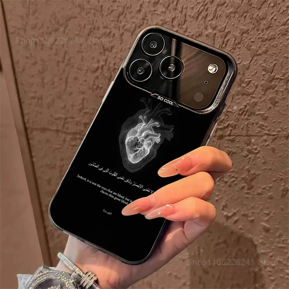 غنائي اقتباس الإعتقد الإسلامي آيفون 15,14,13,11,12,16,17,SE,XS,MAX,Mini,Pro,Black ماتي غطاء سيليكون