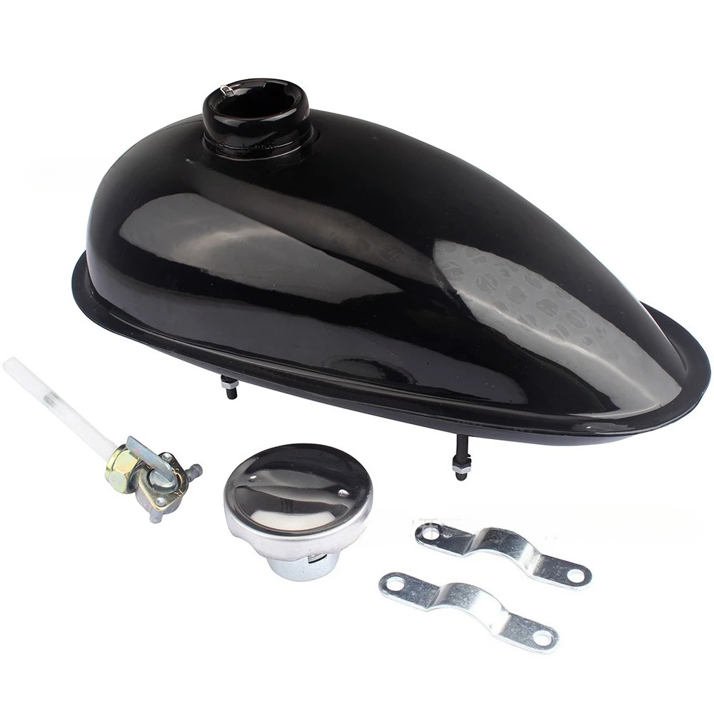 دراجة نارية صغيرة دراجة الملحقات 50CC 60CC 80CC ثنائي الأشواط الحديد خزان الوقود علبة زيت مع غطاء 2L