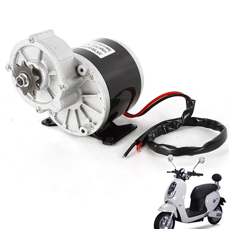 

24 В, 36 В, 350 Вт, электродвигатель с редуктором и 9-зубчатой звездочкой, матовый редуктор двигателей постоянного тока для электронного велосипеда, скутера