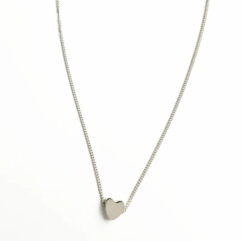 2026 Women Jewelry Simple Love Heart Silver Color Chain Choker Necklace Gold Color Tiny Infinity Necklace Jewelry Bijoux Gifts