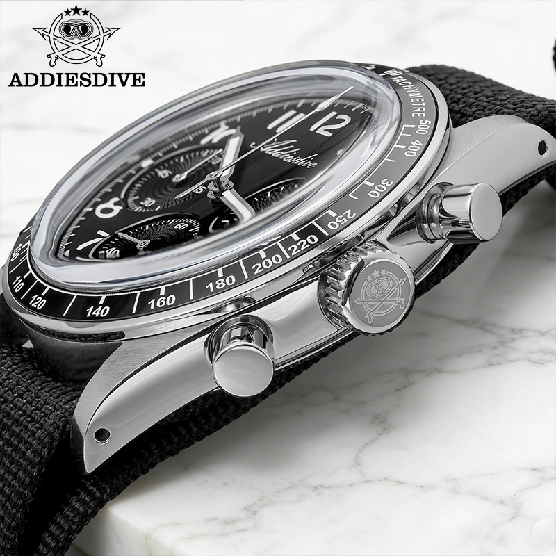 

ADDIESDVIE AD2543 reloj hombre Quartz Chronograph Watches Waterproof Sport Men Watch 316L Stainless Steel BGW9 Luminous Man Gift