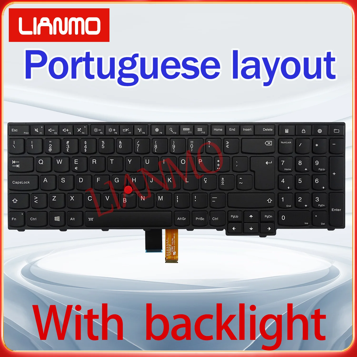 Portuguese/Turkish/Polish/Netherlands layout for Lenovo Thinkpad T550/T540/T540P/T560/W540/W541/W550/W550S/L540 backlit keyboard