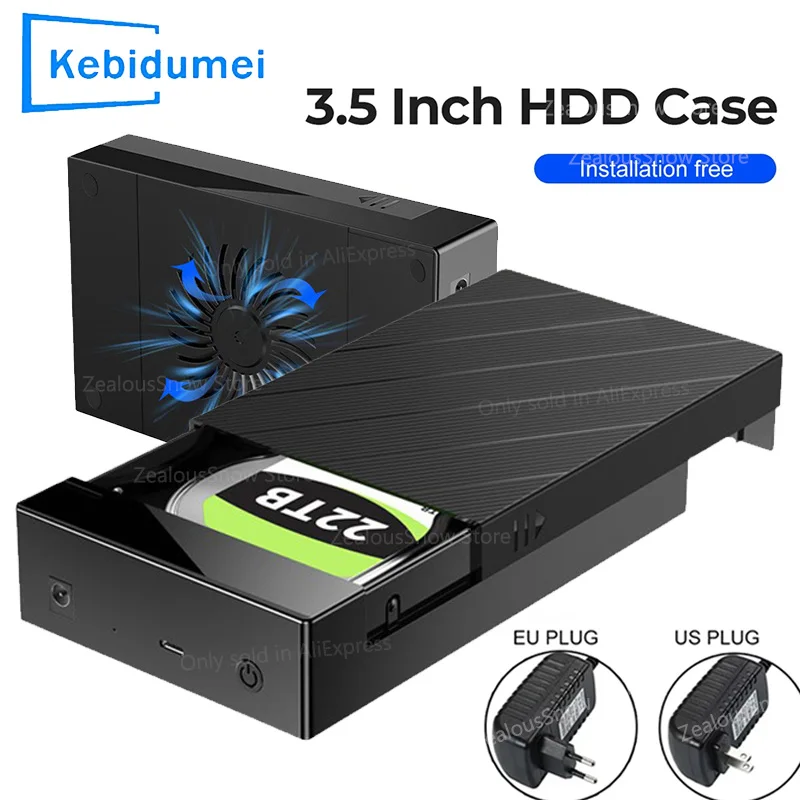 2.5/3.5 inch HDD Case USB3.0 to SATA External Hard Drive Support 22TB Hard Drive Enclosure 5Gbps High Speed Adapter for PC Lapop