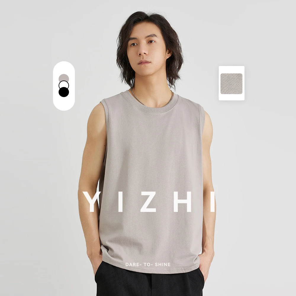 100% Cotton Plain Tank Top Men Bodybuilding Singlet Gym Stringer Sleeveless Shirt Blank Fitness Clothing Sportwear Muscle Vest