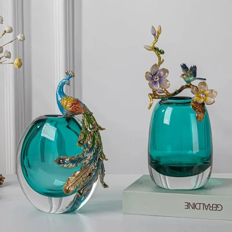 Heart of the Ocean glazed decorative vase, living room, TV cabinet, wine cabinet home decoration