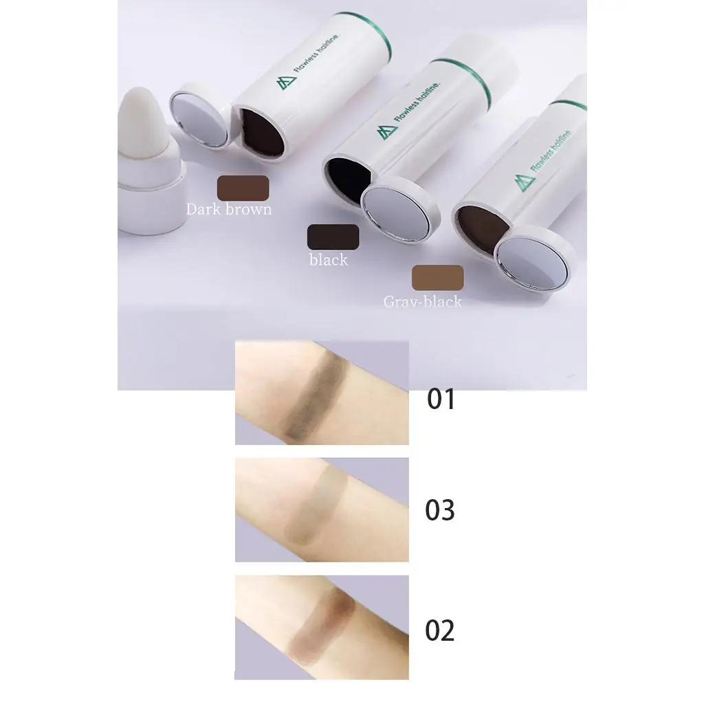 Barra de recorte de línea de cabello instantánea, imprimación de sombra Natural en polvo, corrector a prueba de sudor para manchas calvas y herramientas de maquillaje de cejas