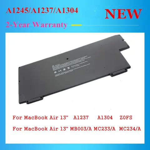 A1245 Batería del ordenador portátil para APPLE MacBook Air 13" A1237 A1304 MB MB003 Z0FS MC233 MC234