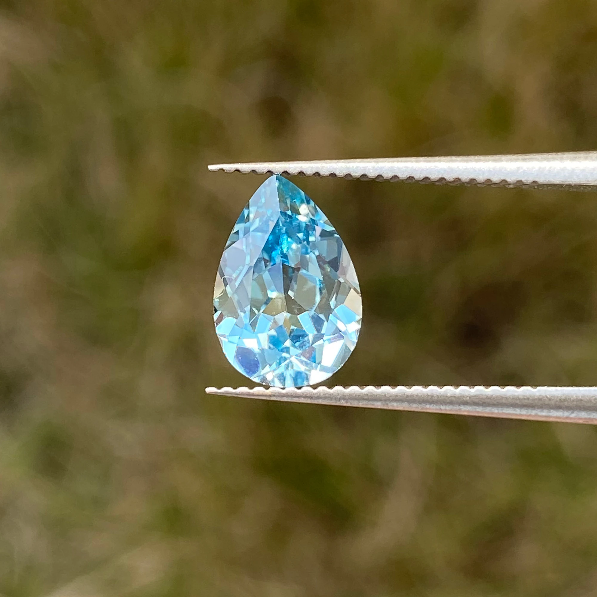 Eme jewe  Lab Grown Sapphire Paraiba Pear Cut Gemstone for Charms Advanced Jewelry Making Material With Certificate