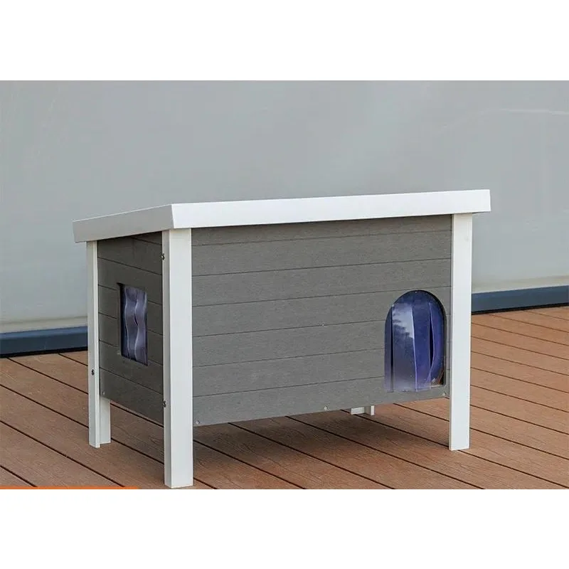 Balcony bay window special plastic wood cat house with sun protection ceiling outdoor indoor dual-purpose cat sun viewing