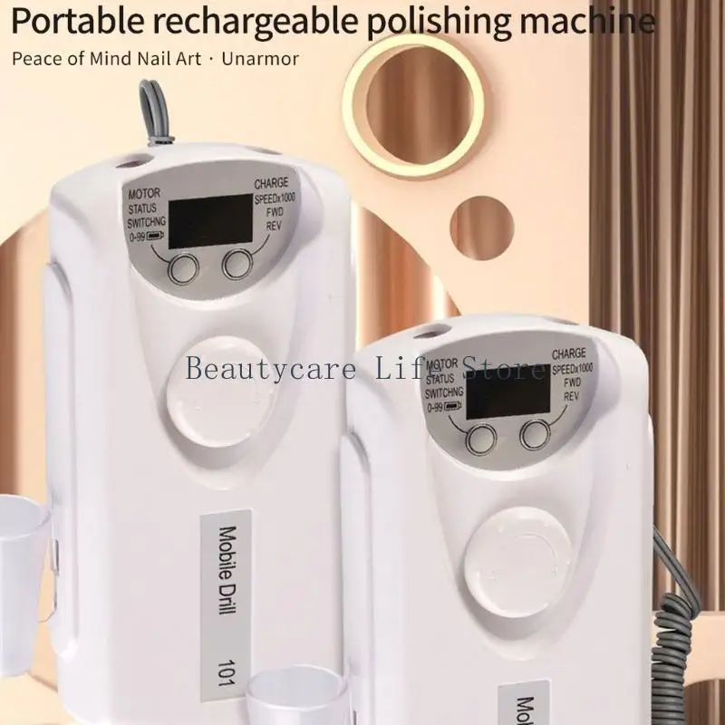 652C USB Rechargeable Nail Drill Machine 30000 RPM Portable Manicure Tool With Bits and Sanding Bands For Salon or Home Use