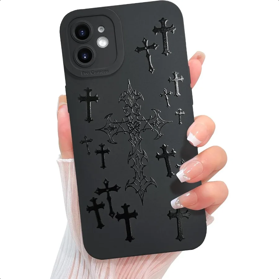 

KANGHAR for iPhone 11 Case Aesthetic Bled Cross Jesus Christian Goth Designed for Women Girls Men Full Camera Protection Slim F