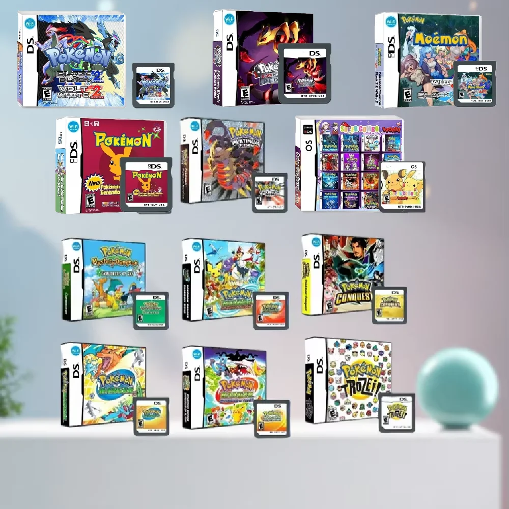Pokemon Series NDS Game Card  Pokemon Black 2/Mystery Dungeon: Explorers of Time / Incredible Maze US Version of English Game