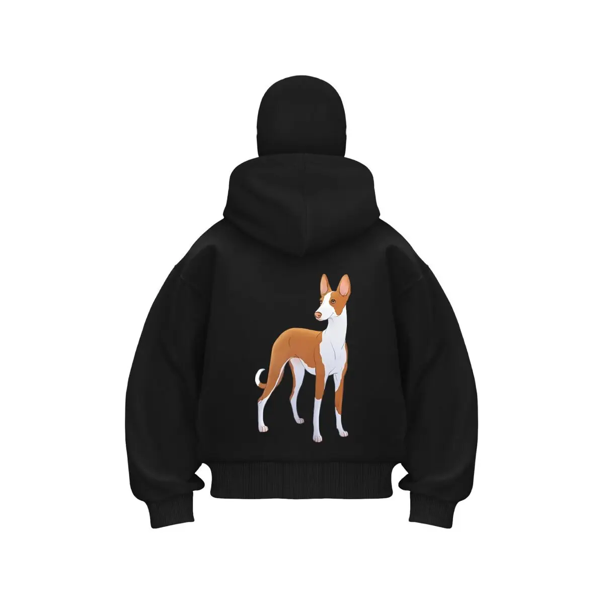 Elegant Dog Breed Silhouette Pet  Art Print Double Hood Warm Outdoor Men's Winter Casual Sweatshirt