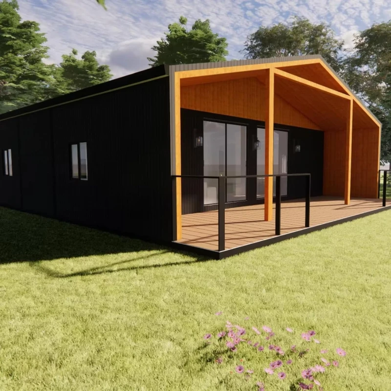 Prefabricated Container House Habitable Staff Dormitory Container House Tiny Home Construction Site Folding House for Australia