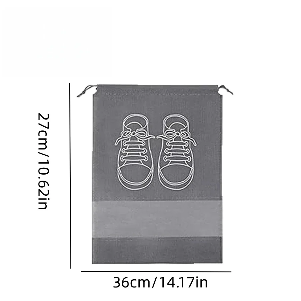 Non-woven Shoes Bag Waterproof Dustproof Portable Drawstring Storage Case for Home Closet Sorting Travel Packing
