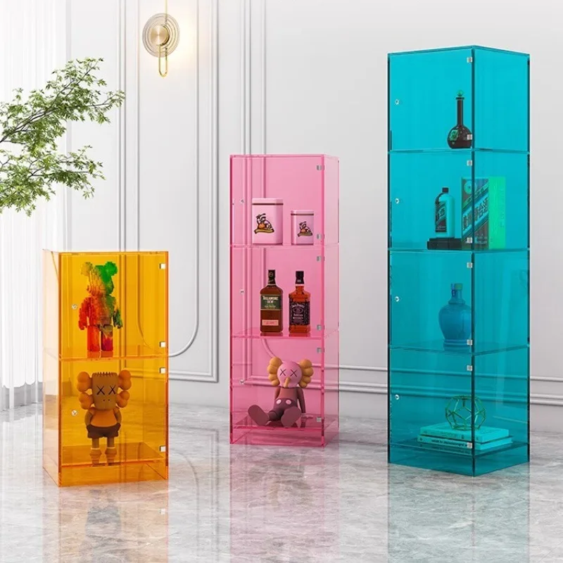 Acrylic Display Cabinet Figure Lego Shelf Household Wall Bookshelf Floor-to-Ceiling Transparent Dust-Proof Multi-Layer Storage C