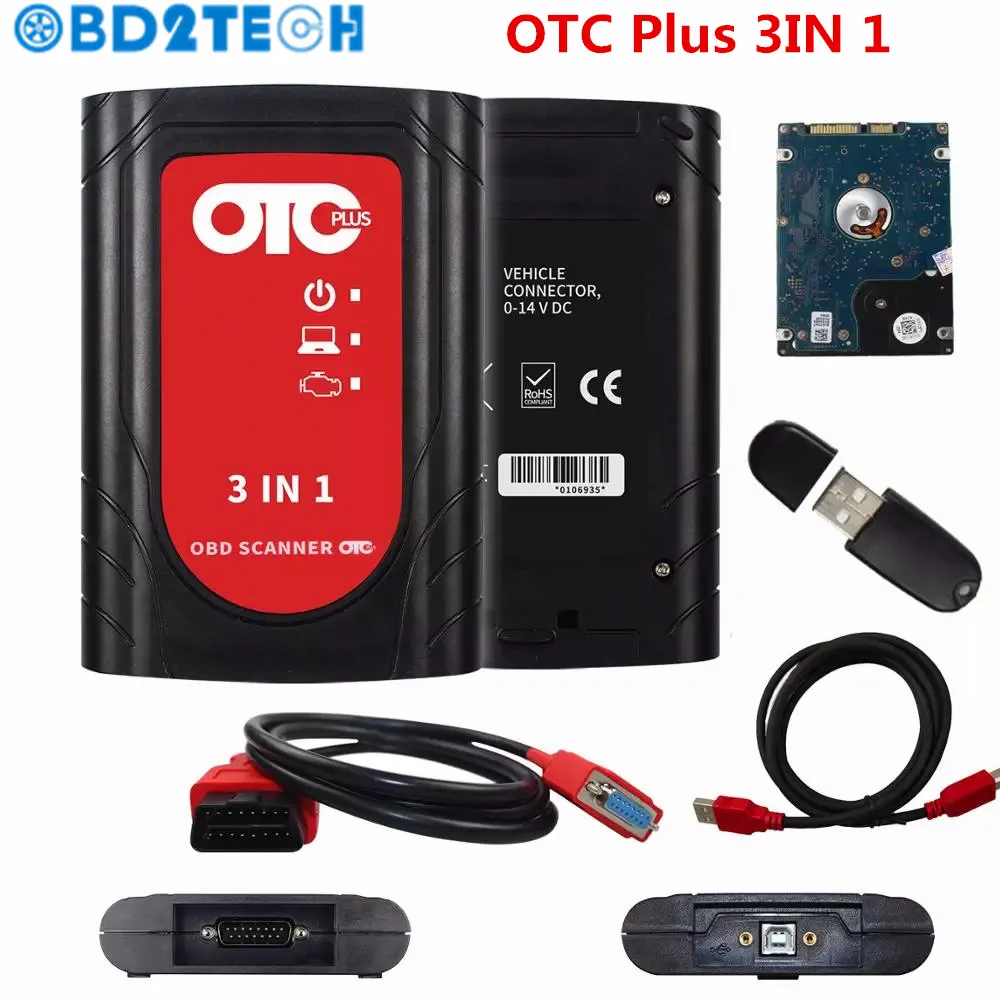 El más nuevo escáner OTC Plus 3 en 1 Techstream Consult 3 Plus OTC para Nissan /Tyota/VOL herramienta de diagnóstico de coche escáner OBD GTS con HDD