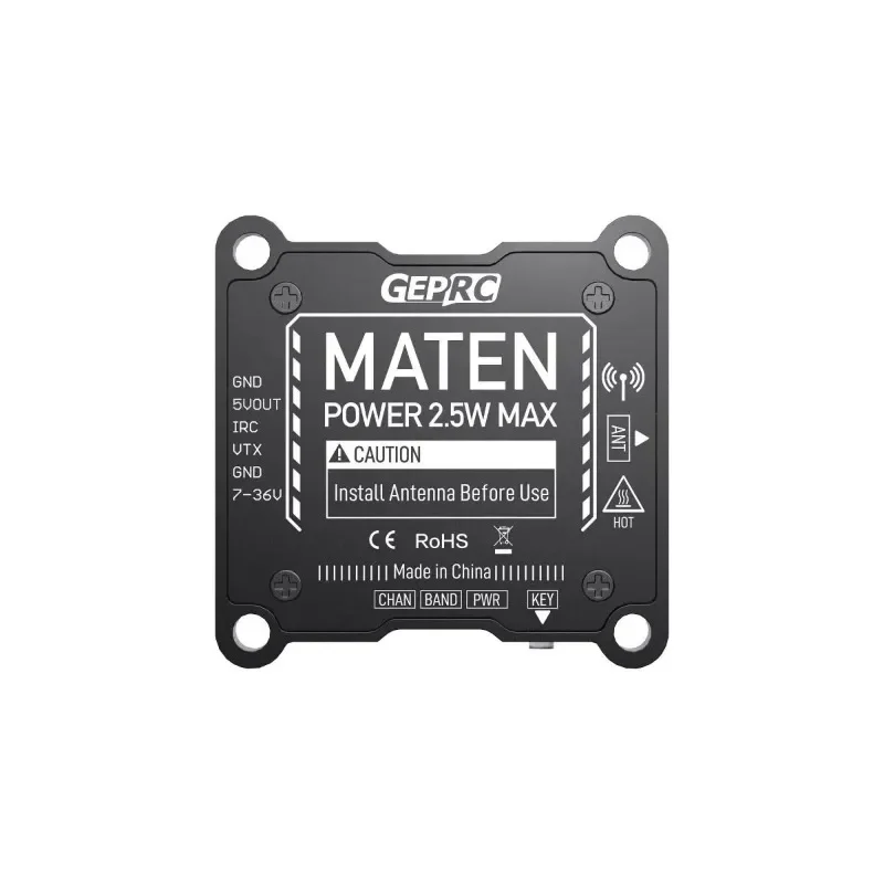 GEPRC MATEN 5.8G 2.5W VTX 2500mW Transmitter Transmitting Module 7V-36V Built in Microphone for FPV Long Range Racing Drone