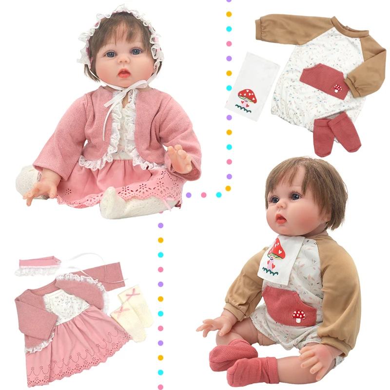 22 "Reborn Baby Doll Clothes abito in pizzo 55cm vestiti per bambole giocattoli per bambini Outfit