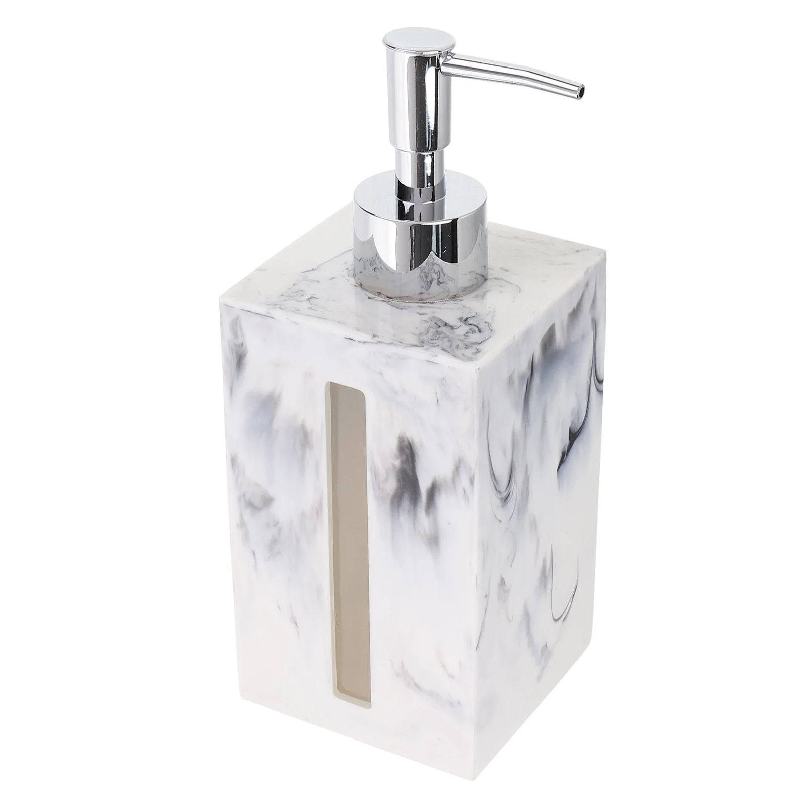 

Refillable Shampoo Dispenser Bottle for Home Hotel Use Resin Stainless Steel Manual Pump Soap Dispenser Bathroom Lotion