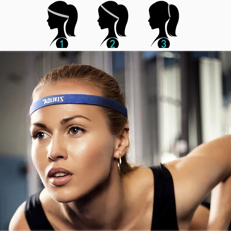 Non-slip Sports Headband for Men Women Running Fitness Yoga Anti-sweat Exercise Head Bands Elastic Compfortale Workout Sweatband