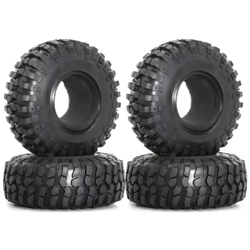 4PCS 106mm 1.9 Rubber Tire Wheel Tyre for 1/10 RC Crawler Car Axial SCX10 II III 90046 Trxs TRX4 RC4WD D90 Redcat MST
