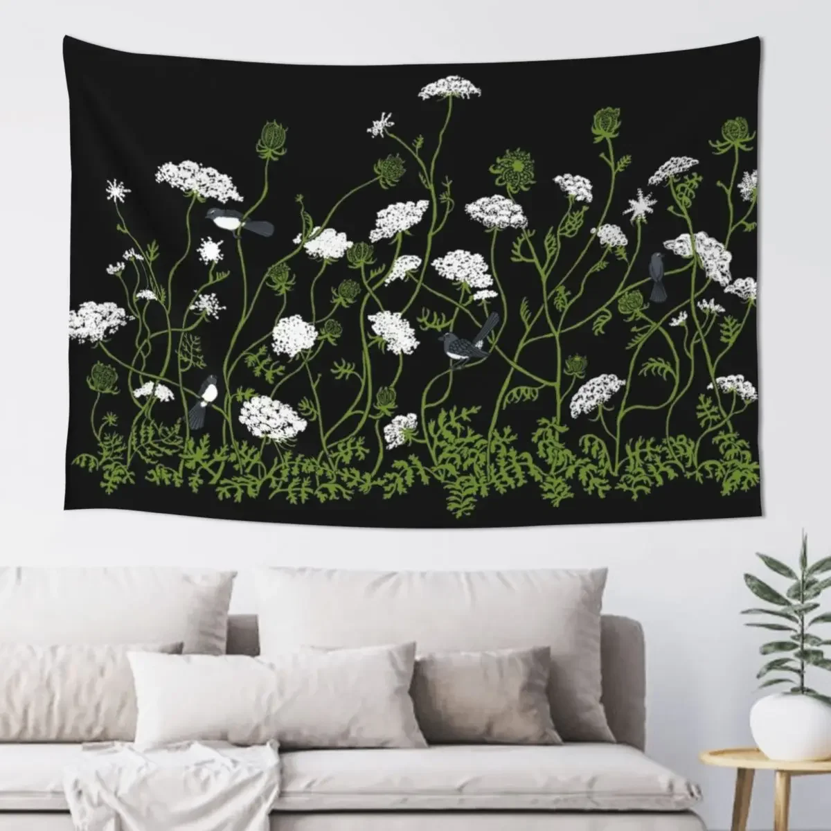 Queen Anne Lace Tapestry Room Decor Decoration Pictures Room Wall Wall Coverings Tapestry