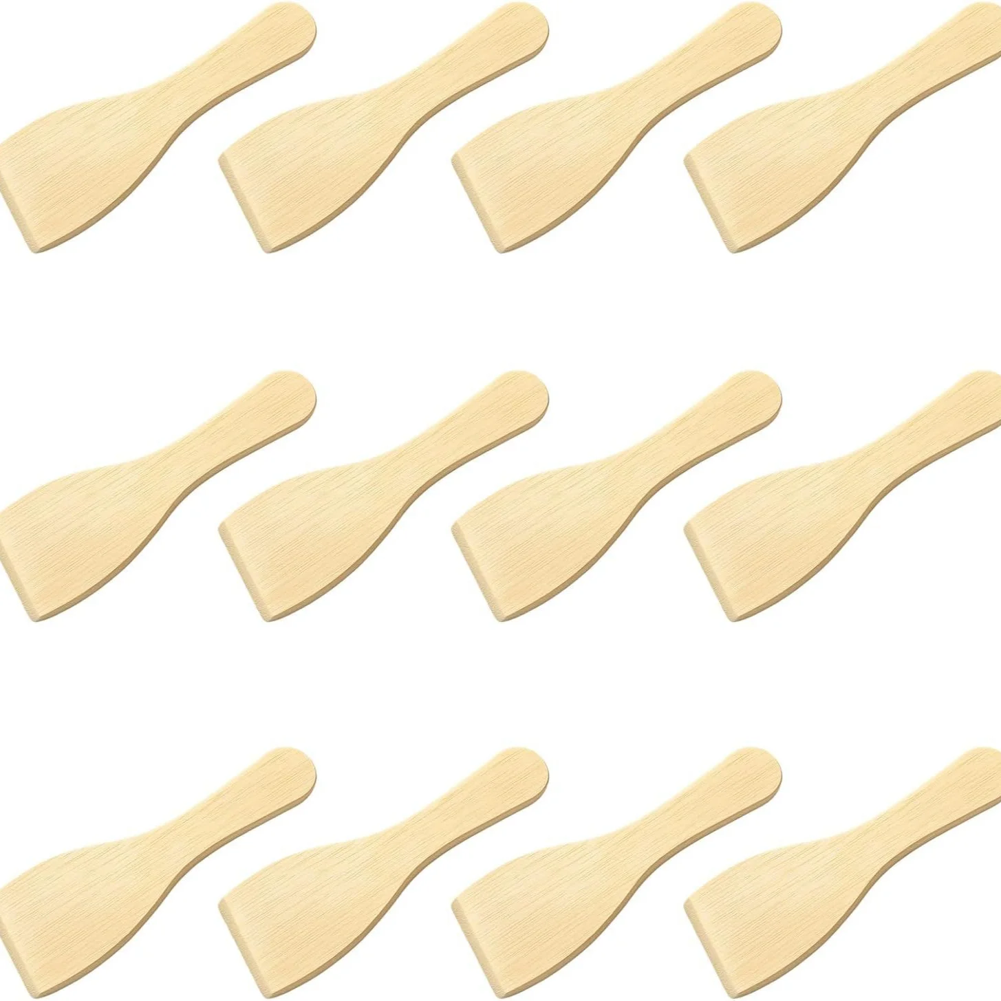 

12PCS Wooden Spatula Set, Kitchen Scraper Utensils for Nonstick Cookware, Mini Pizza Spatula and Cooking Tools for Home Kitchen