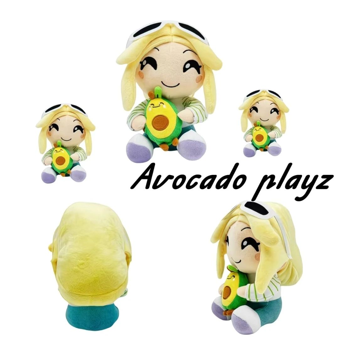 2025 nuevo en Stock 24cm aguacate Playz muñeco de peluche lindo Anime suave acompañar el sueño periféricos de peluche juguetes para niños regalo de cumpleaños