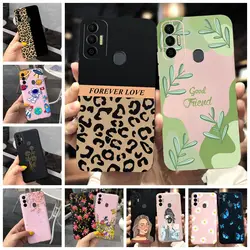 Leopard Case For Tecno Spark 7 Cases Tecno Spark 7 Pro 2021 Fundas Silicone Black Cover For Tecno Spark7 7P KF6 KF6j Soft Bumper