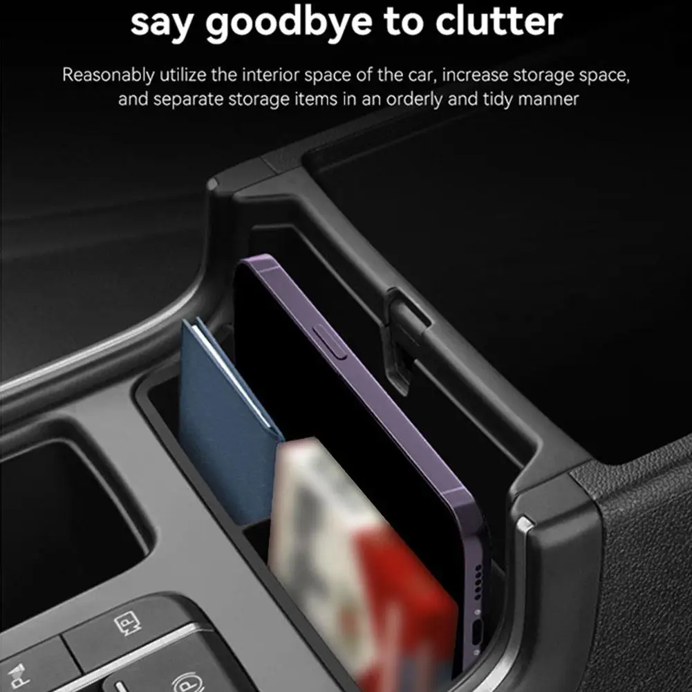 لكيا سورينتو 2021-2025 صندوق تخزين وحدة التحكم المركزية اكسسوارات السيارات الداخلية المنظم حقيبة للتخزين أمام صندوق مسند الذراع #4