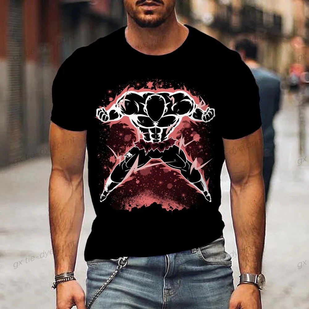프린트 티셔츠 Dragon Ball Z 탑 Vegeta Goku New Gym 대형 남성 streetwear Anime Tshirt Valorant 아동복 2024
