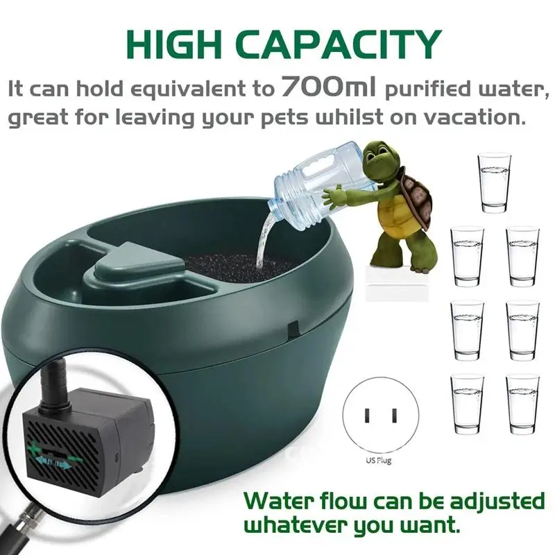 Reptile Chameleon Cantina With Snacks Lizard Drinking Fountain Amphibians Insects For Water Plug Dripper Trough, US