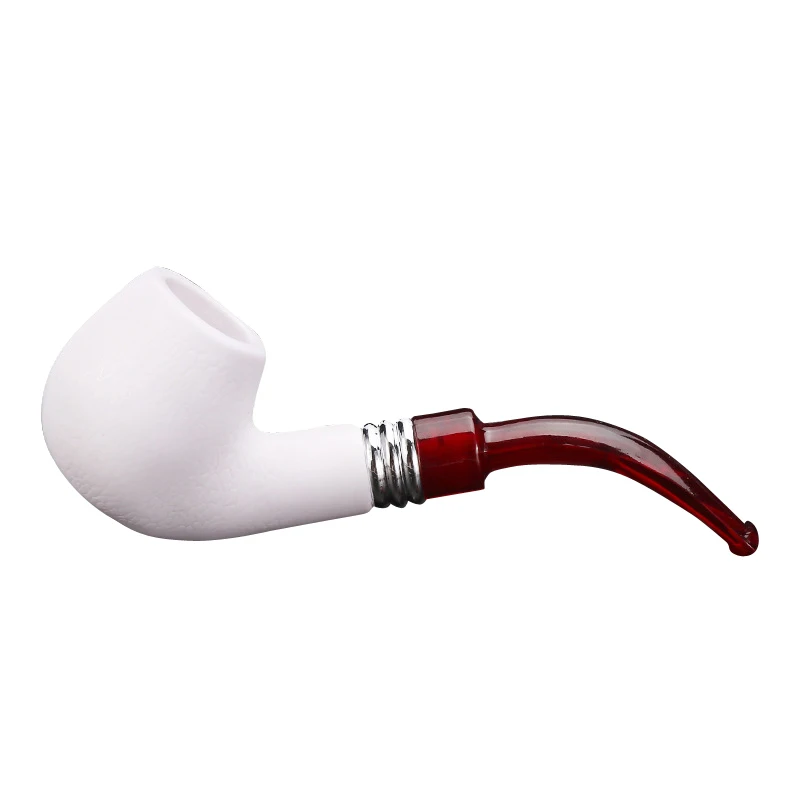 Durable Classic White Smoking Pipe Meerschaum Durable Tobacco Cigarettes Cigar Pipes Best Gifts for Men