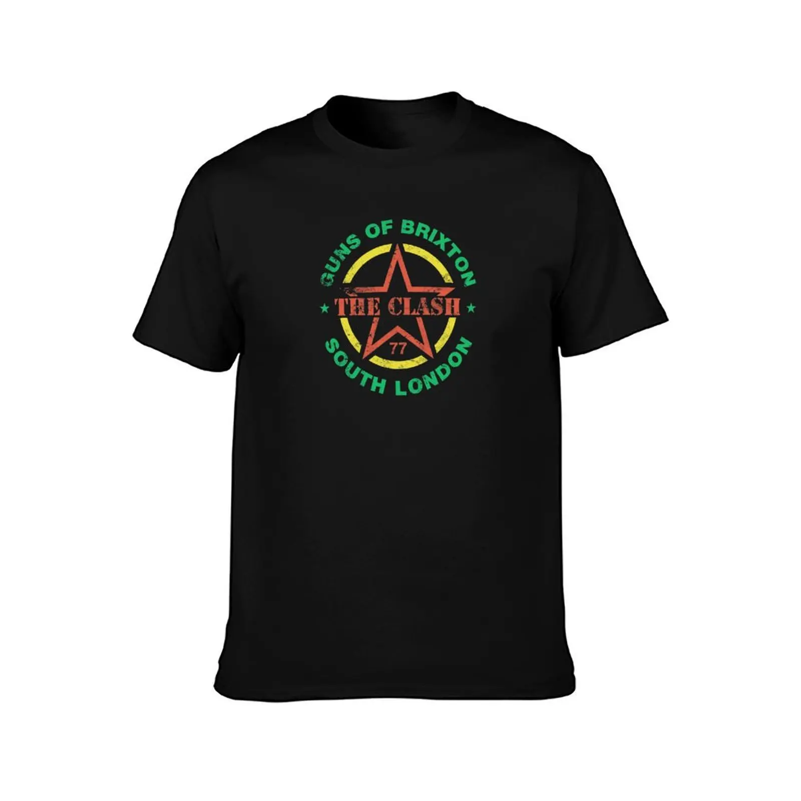 Guns of Brixton Logo Shirt Essential T-Shirt No Iron Casual Short Sleeve Top T-Shirt