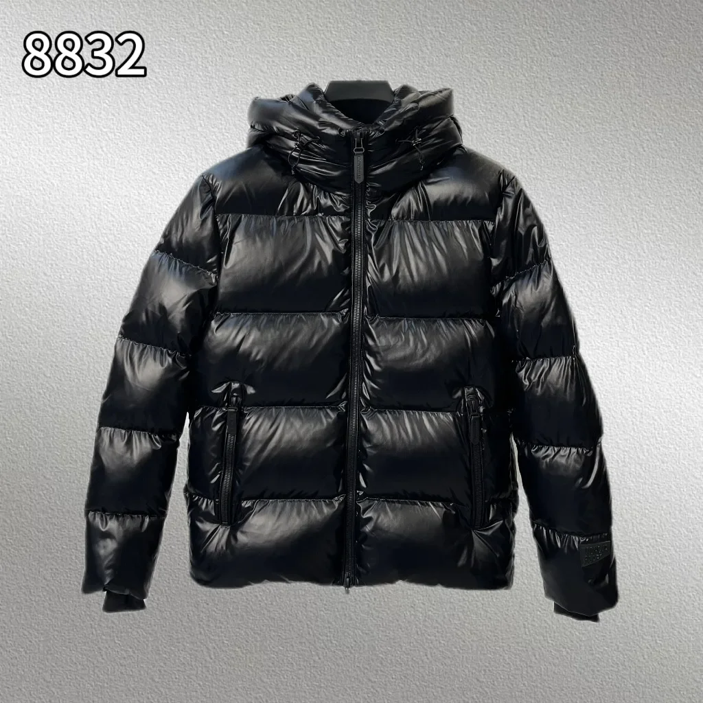 Winter Geese Down Jacket Cropped Men's Women's New Style Couple Thickened Bright Face Warm Wash-Free Puffer Jacket