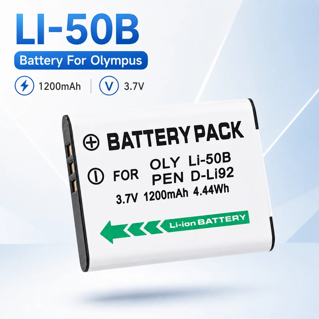 Camera Battery LI-50B 3.7V 1200mAh Replacement Li-ion Battery For Olympus XZ-1 SP-800UZ SZ-30MR Pentax D-LI92