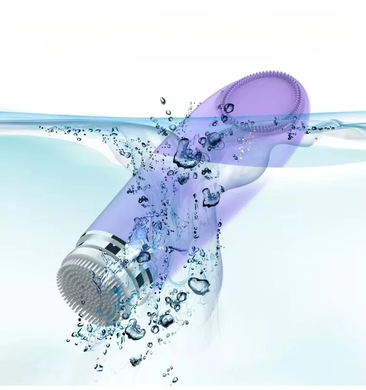 أفضل بيع 4 حلقات 1 فرشاة تنظيف كهربائية متعددة الوظائف لتنظيف مكياج الوجه #6