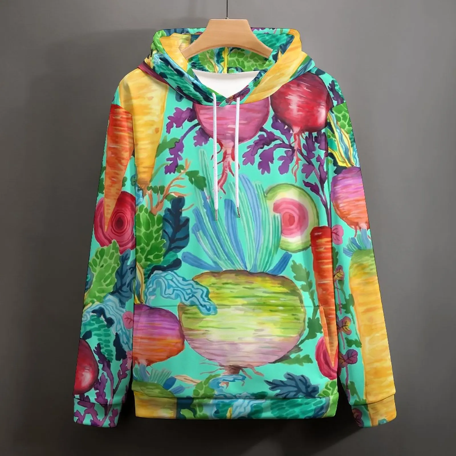 Sudaderas con capucha coloridas con estampado de zanahorias para hombre, sudaderas con capucha personalizadas de manga larga, Sudadera con capucha de gran tamaño, moda de otoño