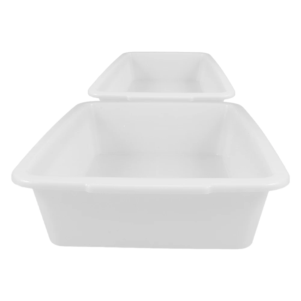 

2pcs Plastic Laboratory Tray Spill-Proof Chemical Experiment Tray For Organizing Supplies Leakproof Sturdy Lab Equipment